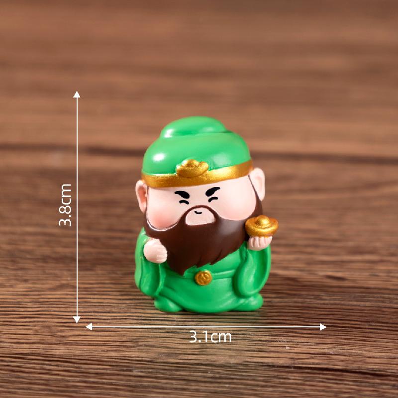 微景观创意新年五路财神爷 DIY装饰品盲袋配件迷你车载桌面小摆件