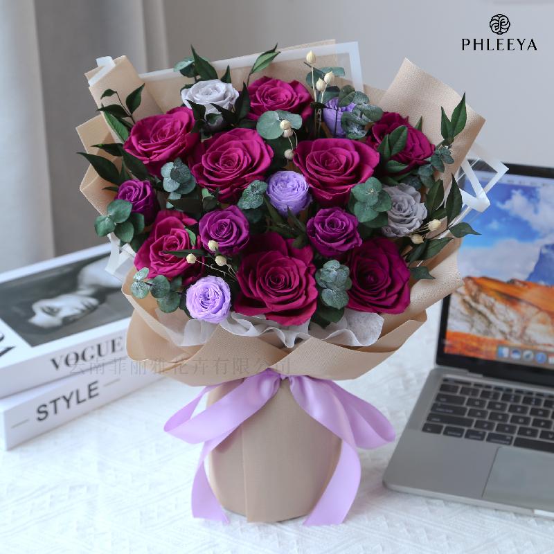 Bó hoa hồng vĩnh cửu quà tặng sinh nhật Valentine Ngày của Mẹ (HK-17)