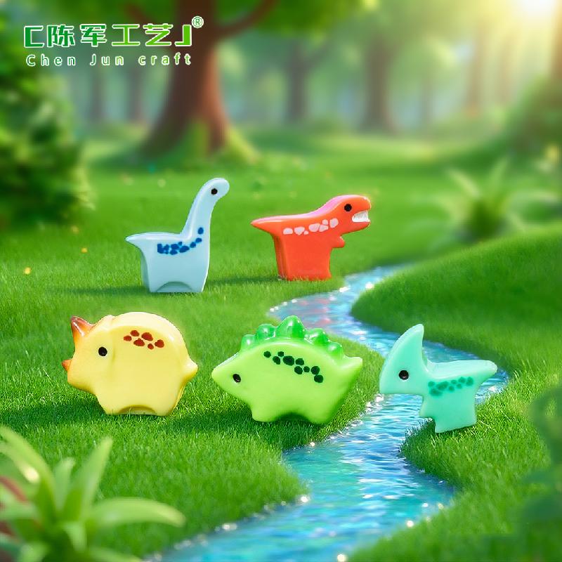 微景观创意仿真木雕小动物萌粒公仔 DIY装饰品配件迷你树脂小摆件