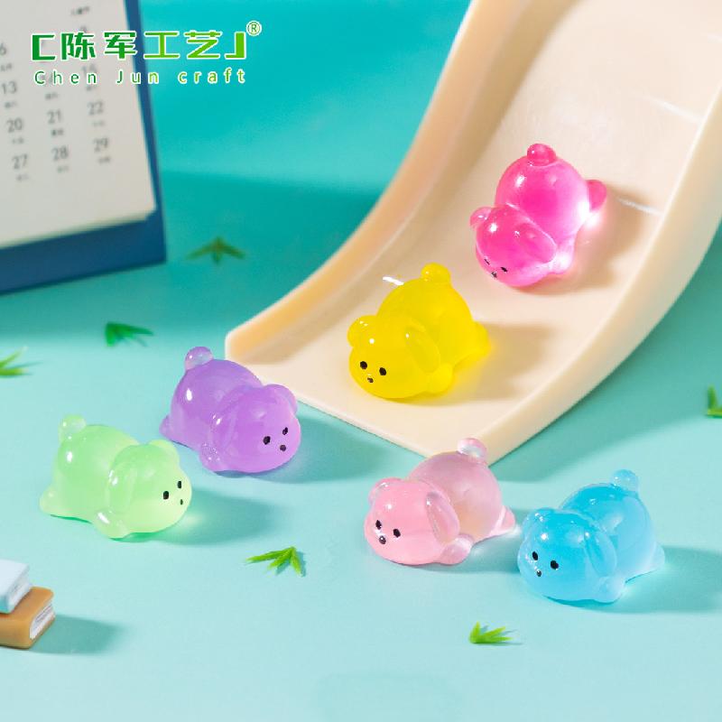 Tiểu cảnh cún mập phát sáng DIY, phụ kiện tiểu cảnh mini garden treo bàn resin cute (ZC-1403)