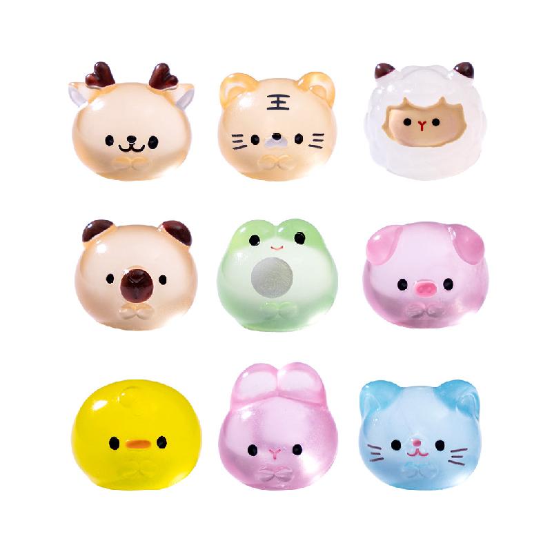 微景观创意夜光小动物团团萌粒园艺造景 DIY装饰品配件迷你小摆件