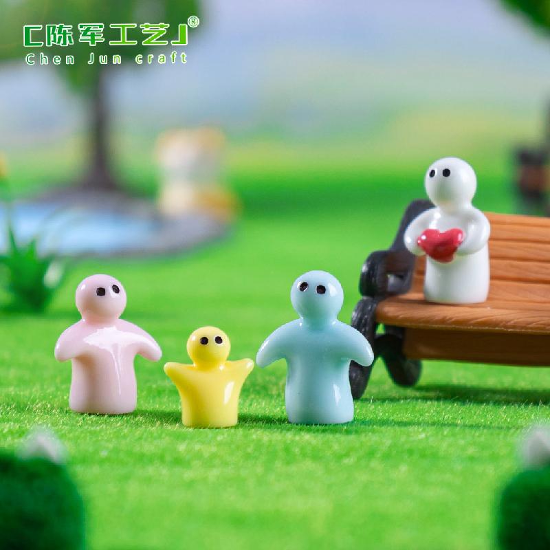 跨境外贸微景观创意互动简约小人公仔 DIY装饰品挂配件迷你小摆件