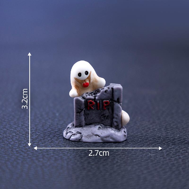 跨境外贸微景观创意骷髅情侣万圣节造景 DIY装饰品配件迷你小摆件