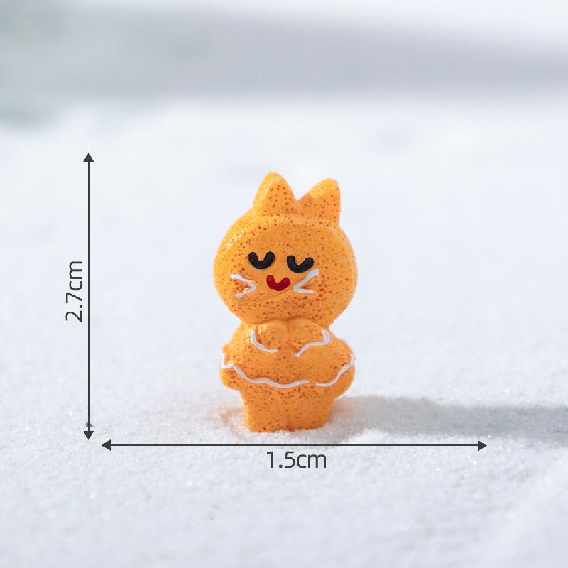 微景观创意圣诞姜饼人小动物公仔 DIY装饰品挂配件迷你桌面小摆件