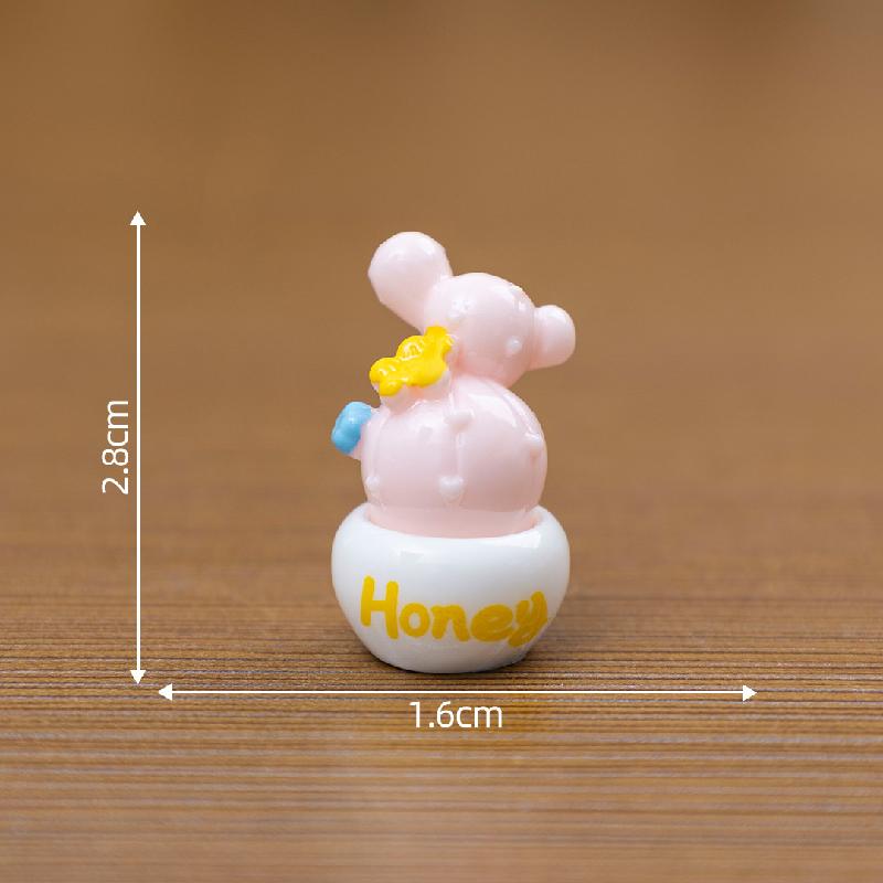 微景观创意粉嫩仙人掌多肉植物盆栽娃屋 DIY装饰品配件树脂小摆件