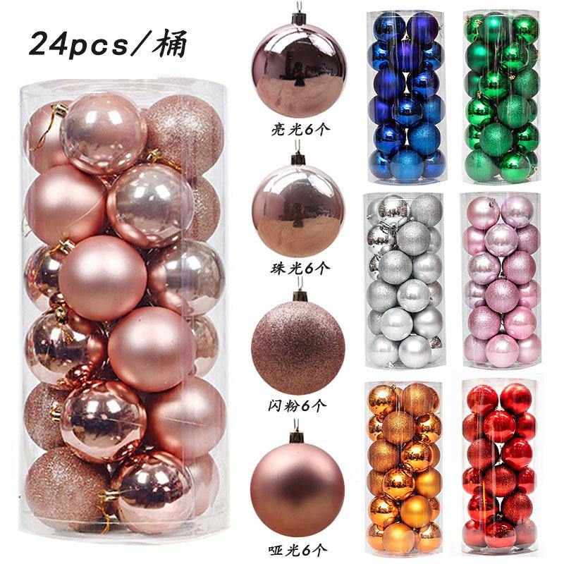 Quả cầu Giáng Sinh điện phân 3-6-8cm, nhựa, hoàn hảo cho trang trí cây thông, treo trên trần và trang trí cửa hàng.