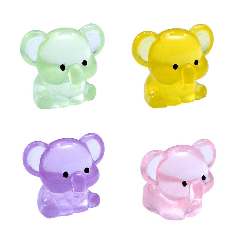 微景观创意夜光小象萌粒园艺造景 DIY装饰品挂配件迷你树脂小摆件