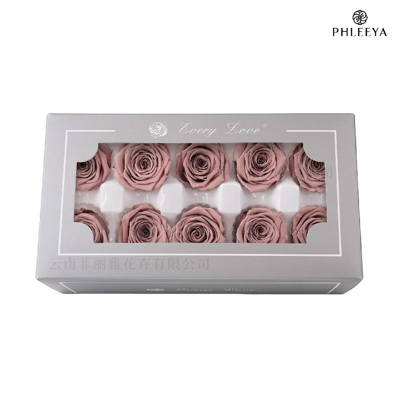 Hoa hồng vĩnh cửu 4cm 10 bông DIY hoa khô quà Thất Tịch (HK-18)