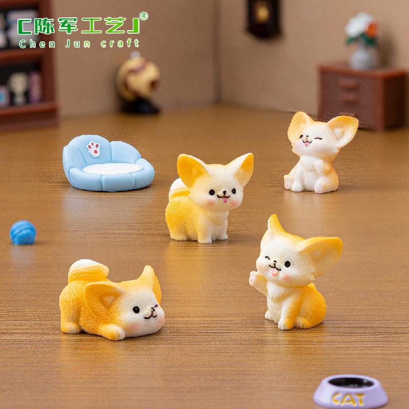 Tiểu cảnh cáo tai dài, 12 kiểu, trang trí cây cảnh mini (ZC-206)