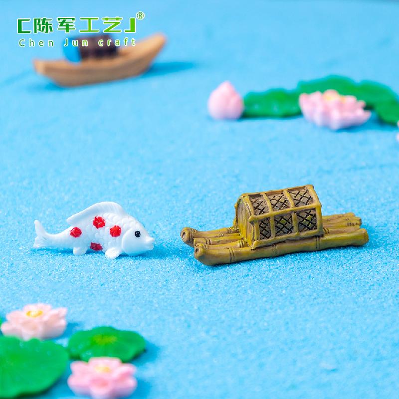 Tiểu cảnh cá vàng, trang trí bể cá, móc khóa nhựa mini (ZC-215)