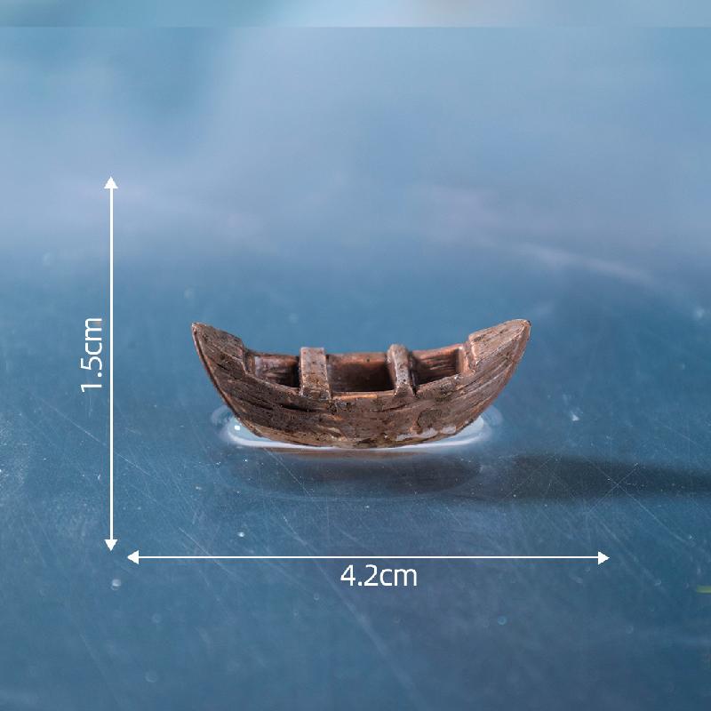 微景观创意船舶小船乌篷船古风造景 DIY装饰品配件迷你树脂小摆件