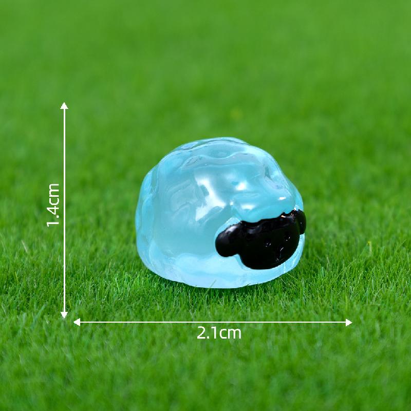 微景观创意夜光黑脸小羊萌粒公仔 DIY装饰配件迷你车载桌面小摆件