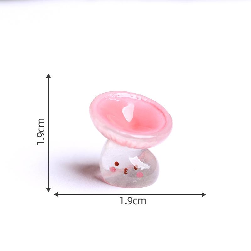 苔藓微景观可爱夜光歪头小蘑菇园艺造景 DIY装饰品配件迷你小摆件