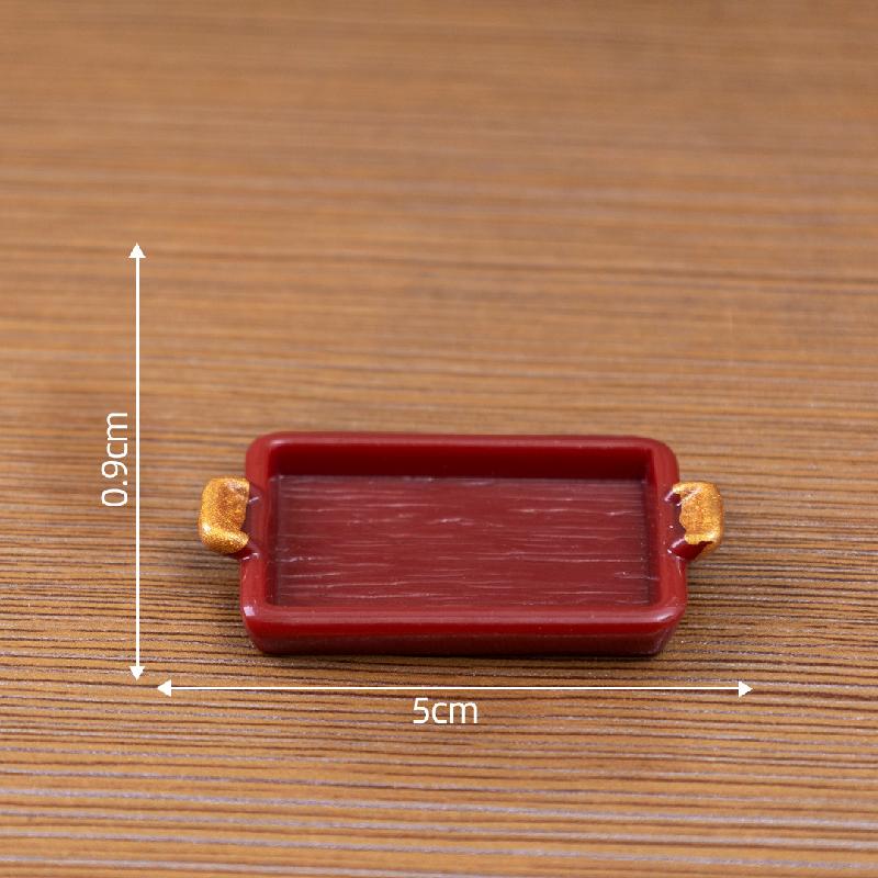 Khay trà gỗ đỏ nơ bướm mini (PK-723)