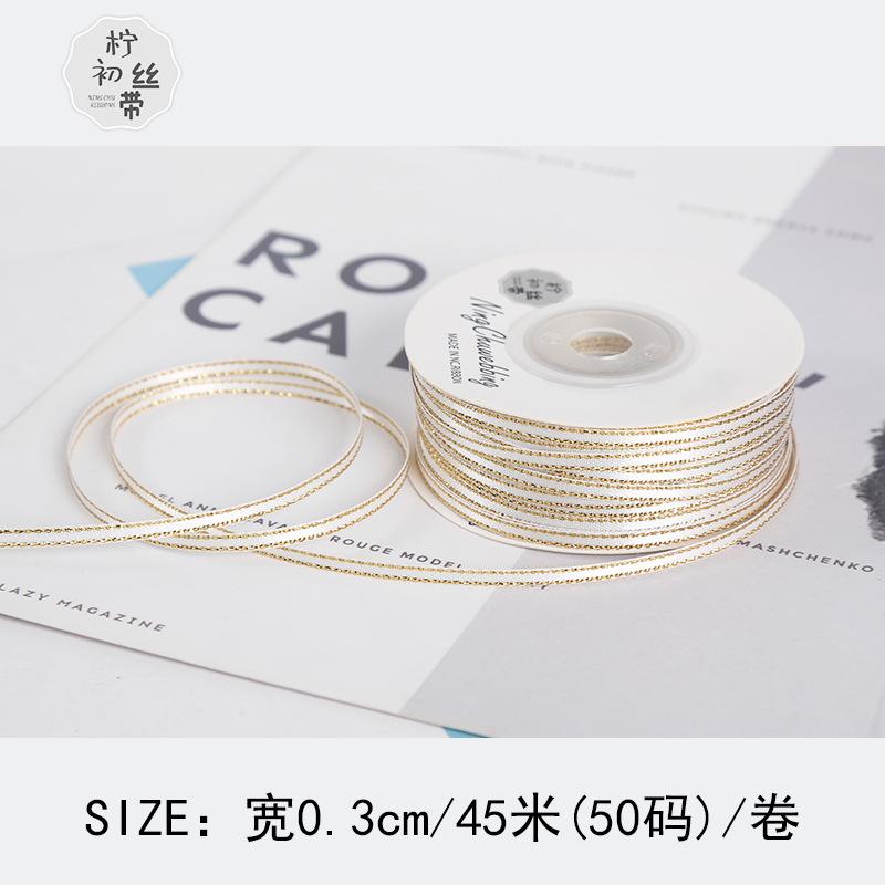 Dải ruy băng vàng kim 3mm, lý tưởng cho gói quà, trang trí bánh, và DIY. Chất liệu satin cao cấp, dễ sử dụng cho mọi nhu cầu.