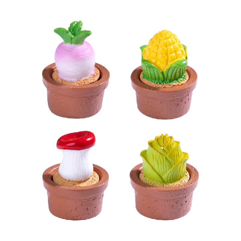 微景观创意可爱蔬菜小盆摘娃屋造景 DIY装饰品配件迷你桌面小摆件