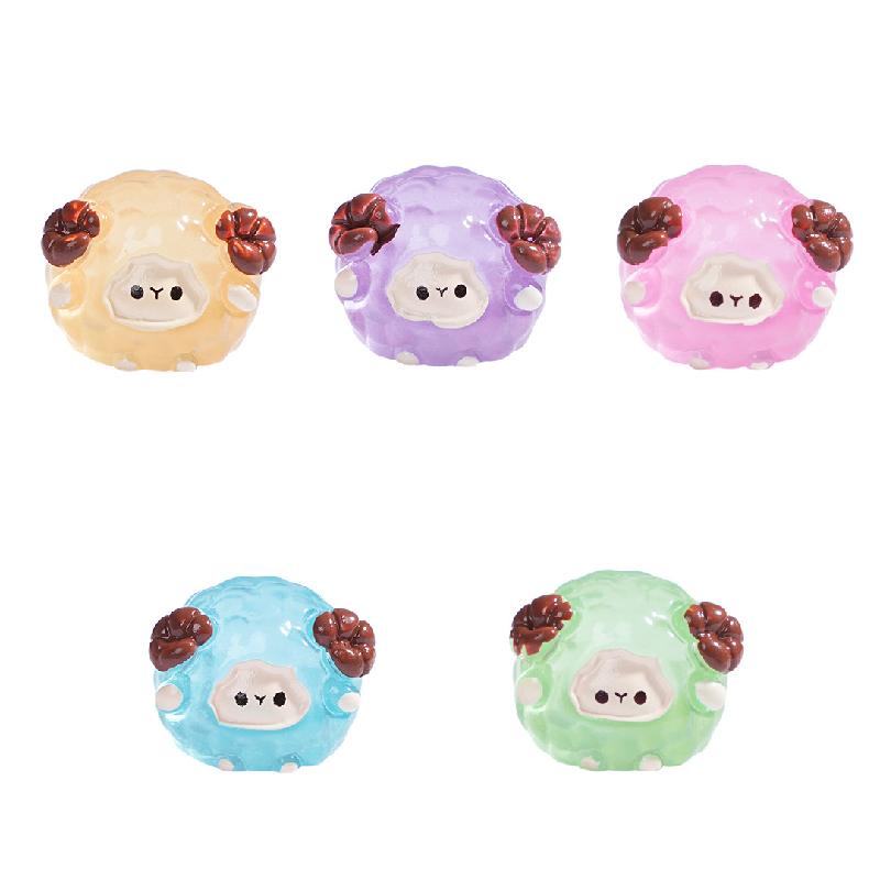 跨境微景观创意夜光小绵羊园艺造景 DIY装饰品配件迷你桌面小摆件