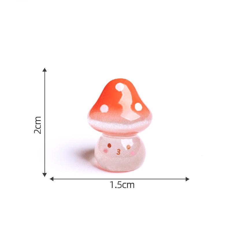 苔藓微景观可爱夜光歪头小蘑菇园艺造景 DIY装饰品配件迷你小摆件