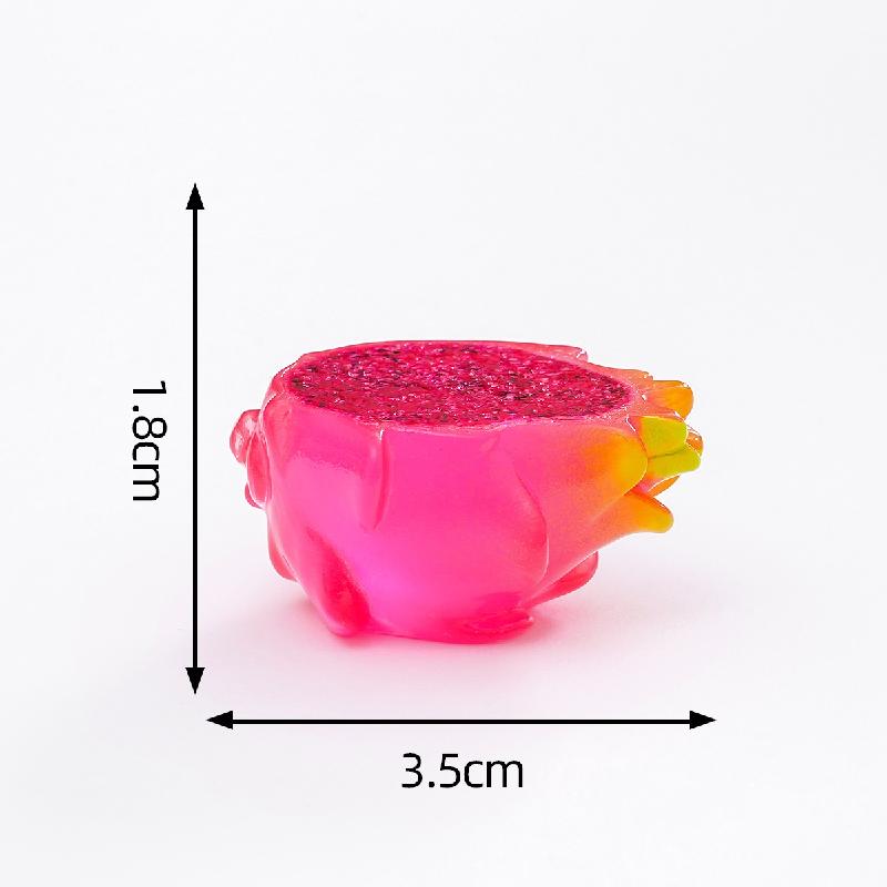 微景观创意夜光半切水果西瓜火龙果萌粒 DIY装饰品配件迷你小摆件