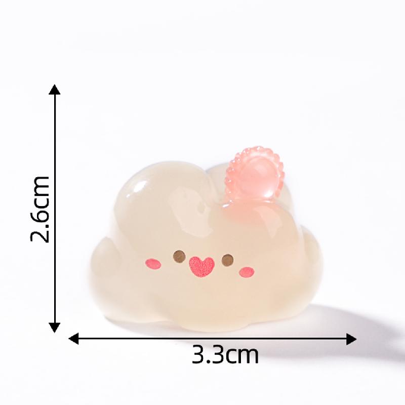 微景观创意夜光云朵精灵萌粒盲袋 DIY装饰品挂配件迷你树脂小摆件