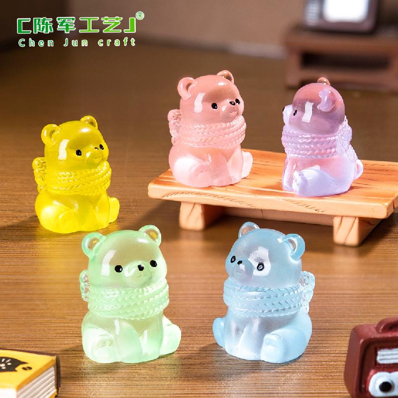 Gấu Bắc Cực phát sáng – Mô hình gấu dạ quang, trang trí xe hơi, bàn làm việc (M-1255)