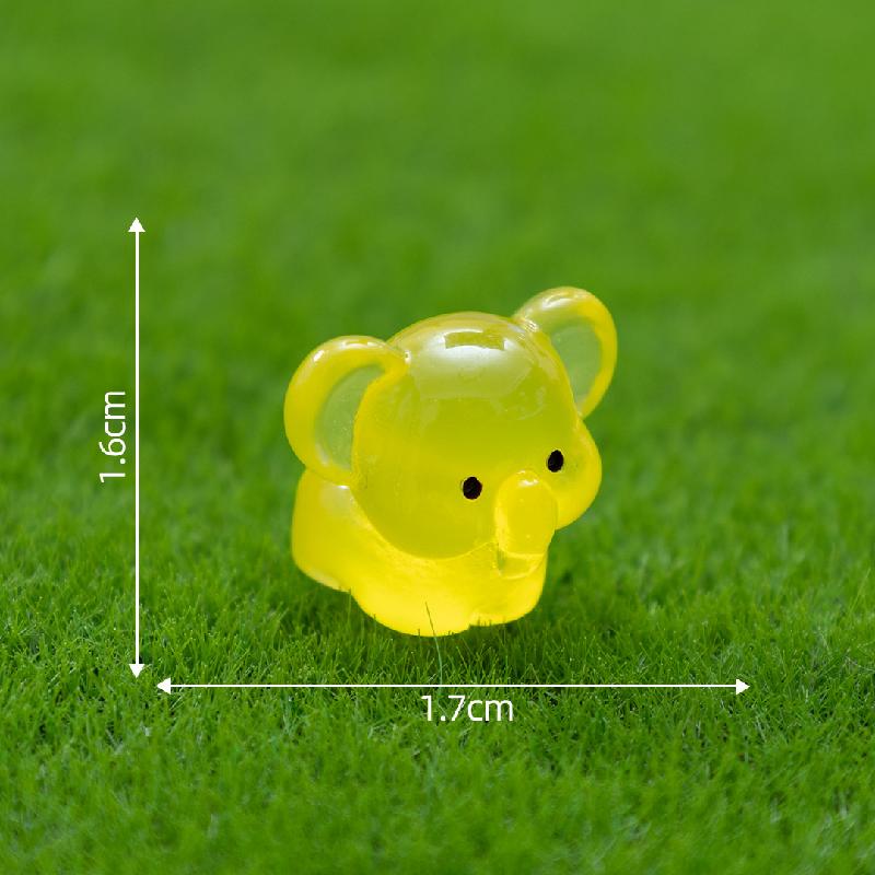 微景观创意夜光小象萌粒园艺造景 DIY装饰品挂配件迷你树脂小摆件