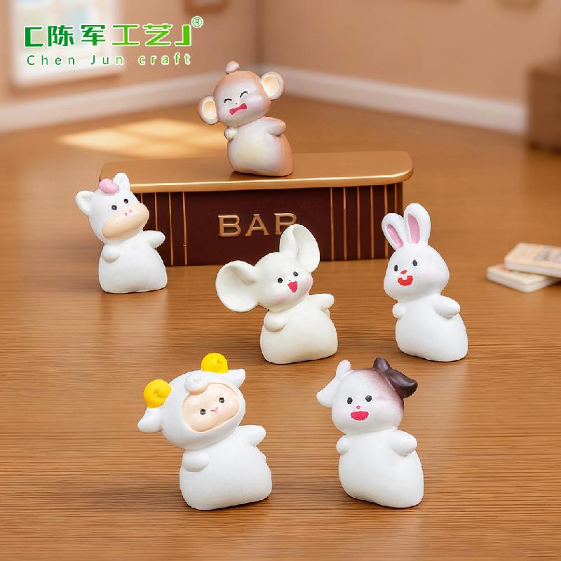 Tiểu cảnh 12 con giáp, phụ kiện trang trí xe hơi mini DIY (ZC-565)