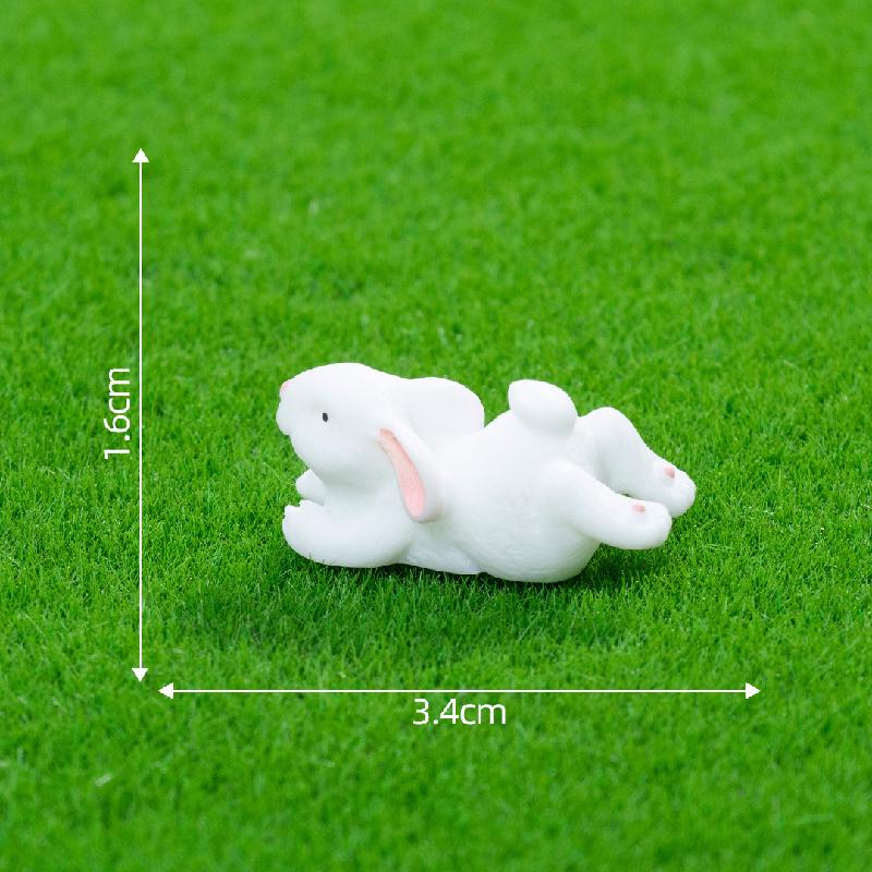 Gia đình thỏ resin DIY trang trí tiểu cảnh 12 con giáp (ZC-633)