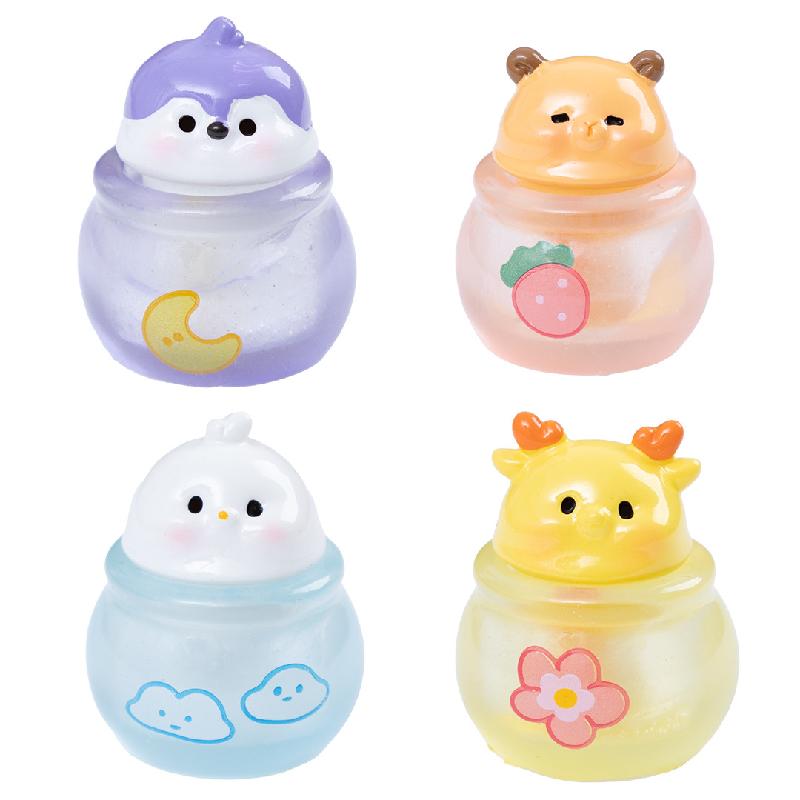 微景观创意小小兔子动物冰杯仿真食玩 DIY装饰配件迷你桌面小摆件