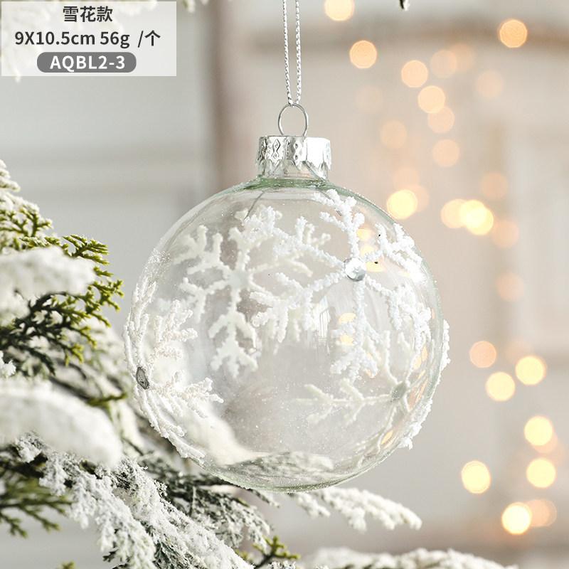 Trang trí Noel: Bóng thủy tinh khắc họa người tuyết dễ thương