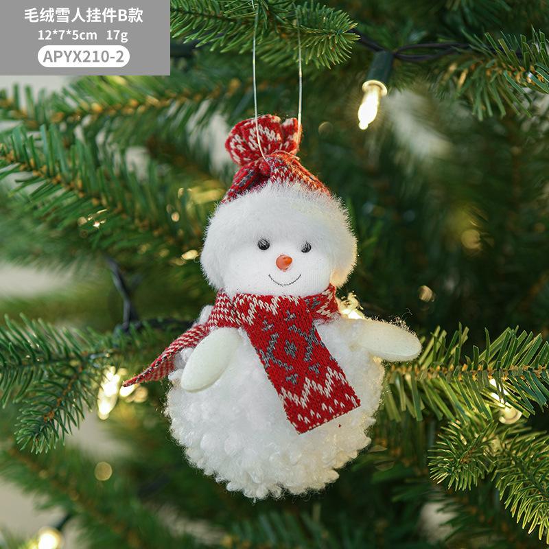 Trang trí Noel: Búp bê người tuyết khăn đỏ trắng dễ thương