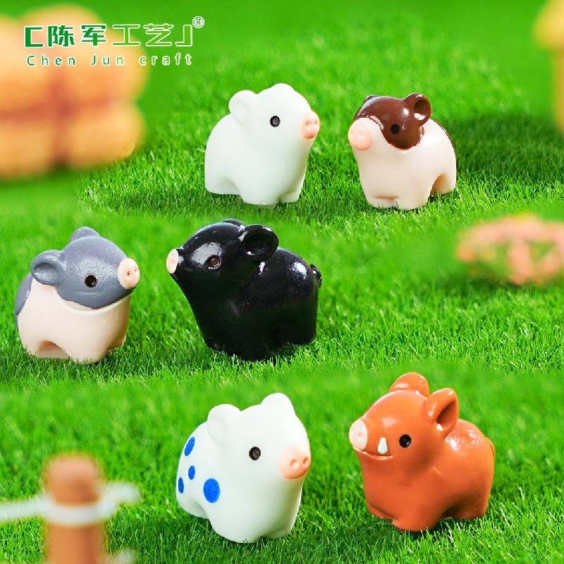 Heo con dễ thương – Mô hình tiểu cảnh mini trang trí sân vườn, bàn làm việc (M-1375)