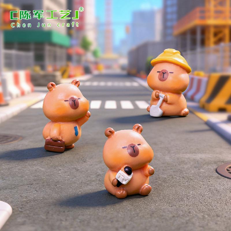 Capybara phóng viên mini trang trí nhà búp bê (PK-703)