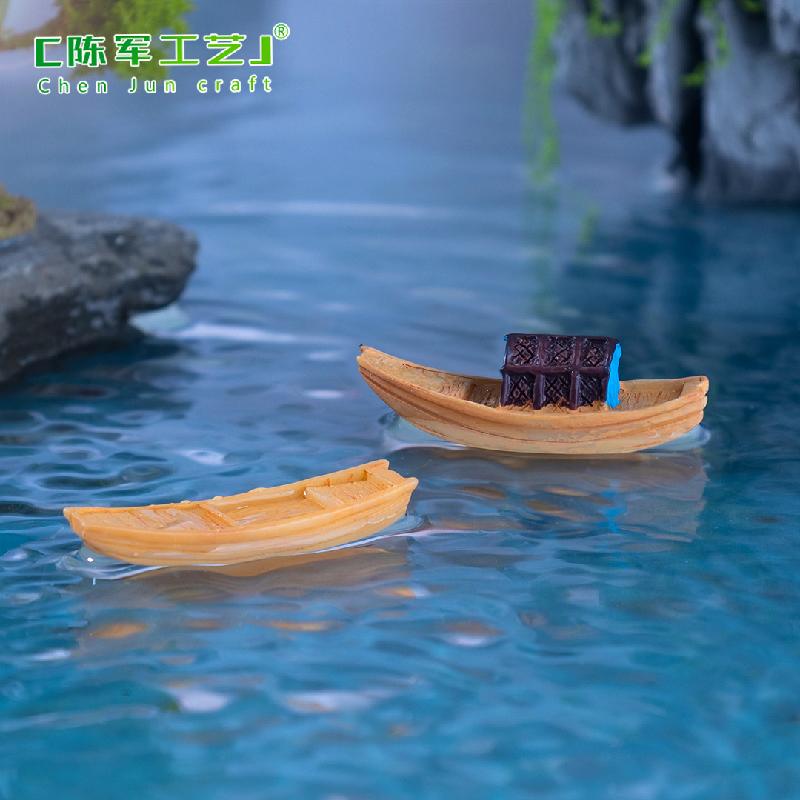 Tiểu cảnh thuyền nhỏ Giang Nam, trang trí thủ công DIY (ZC-112)