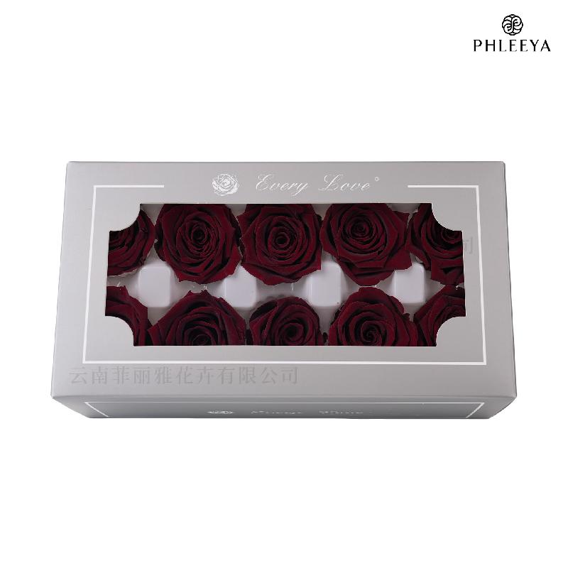 Hoa hồng vĩnh cửu 4cm 10 bông DIY hoa khô quà Thất Tịch (HK-18)