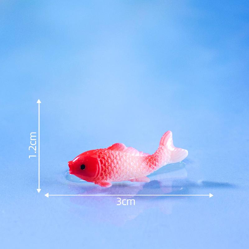 微景观创意写实小锦鲤金鱼萌粒鱼缸造景 DIY装饰品配件迷你小摆件