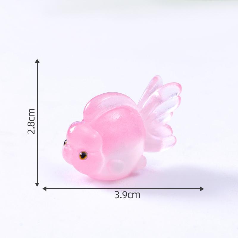 微景观创意夜光福寿小锦鲤鱼儿海洋造景 DIY装饰品配件迷你小摆件