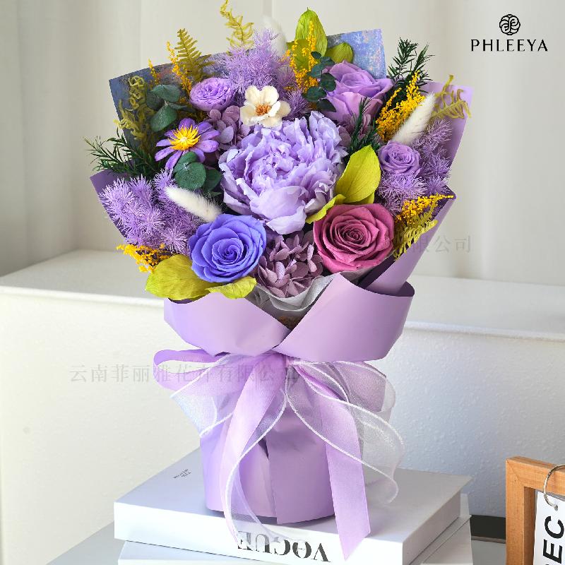 Bó hoa mẫu đơn vĩnh cửu quà giáo viên Thất Tịch Valentine (HK-29)