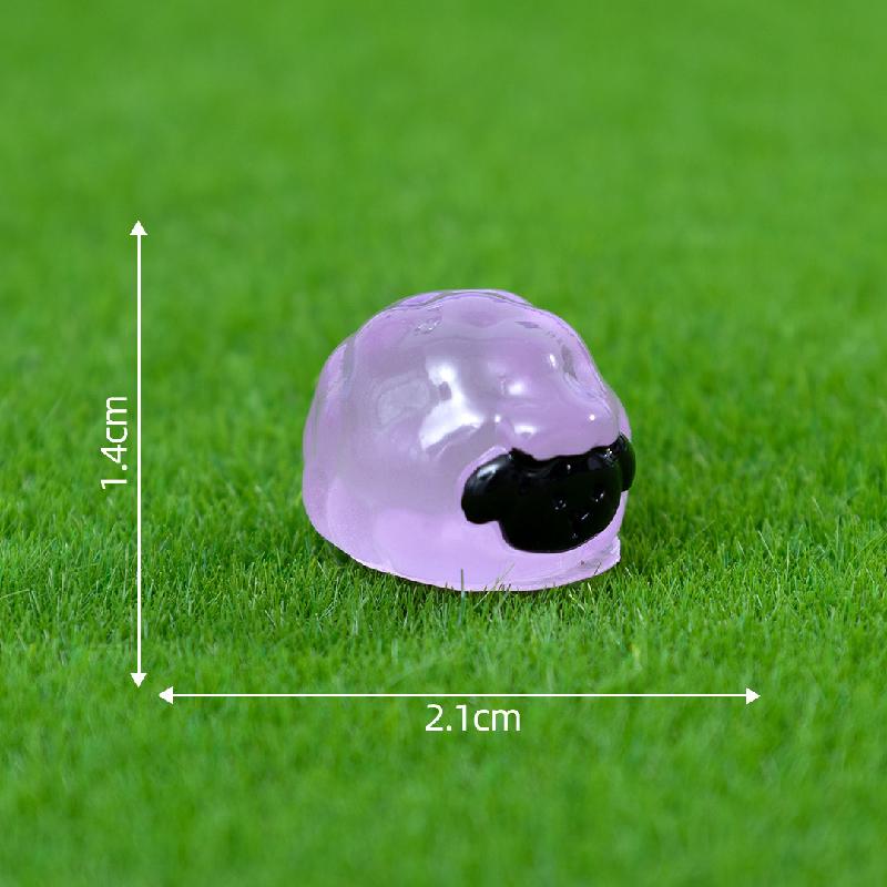 微景观创意夜光黑脸小羊萌粒公仔 DIY装饰配件迷你车载桌面小摆件