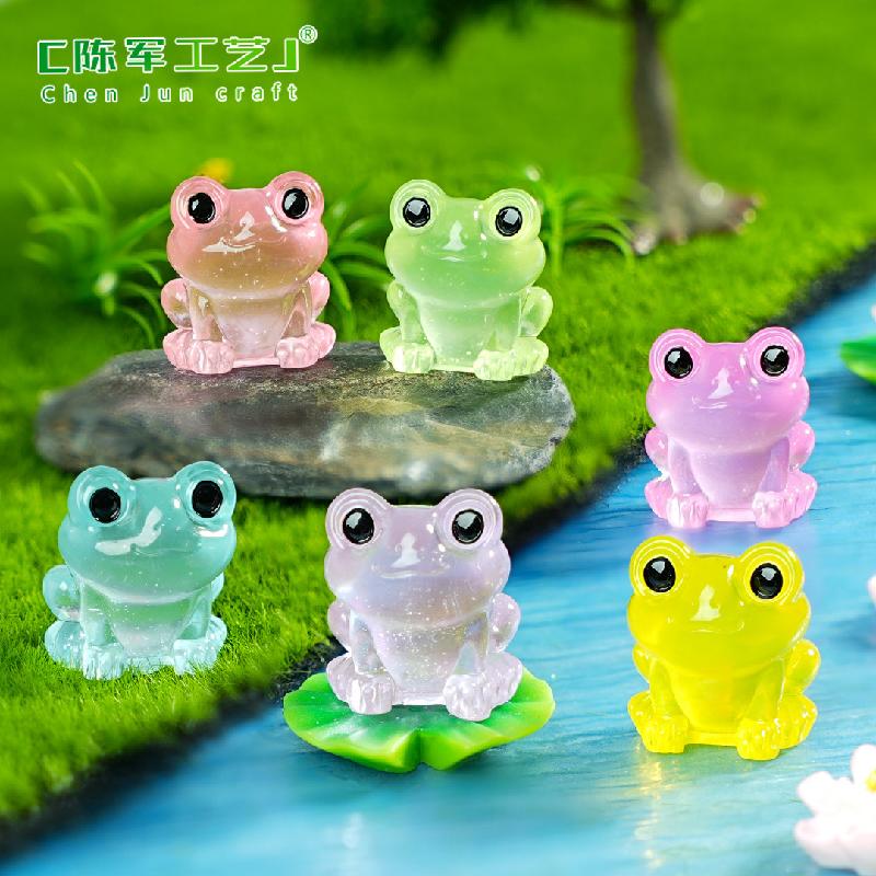 Ếch mini phát sáng – Mô hình ếch nhỏ dễ thương, trang trí bể cá (M-1252)