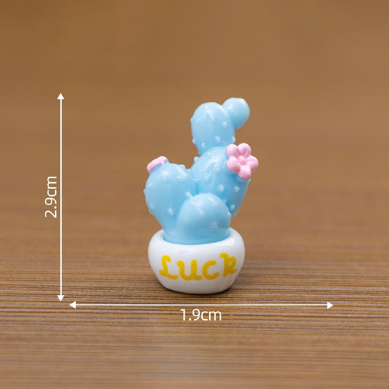 微景观创意粉嫩仙人掌多肉植物盆栽娃屋 DIY装饰品配件树脂小摆件