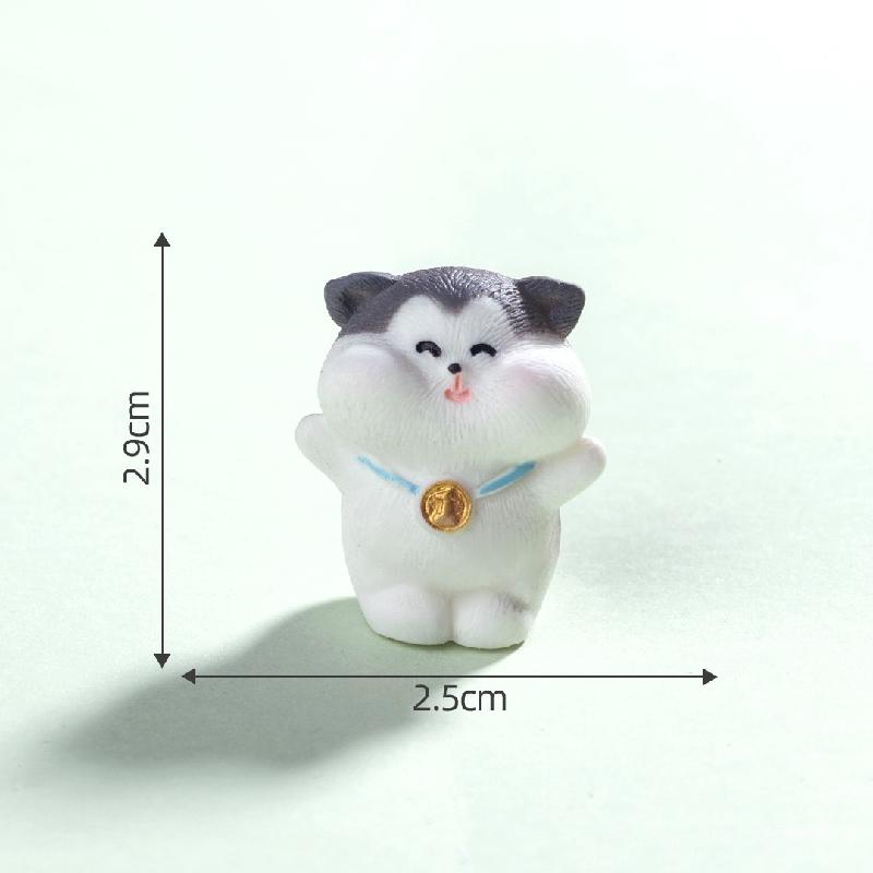 Mèo trượt tuyết mini trang trí cảnh tuyết (PK-714)
