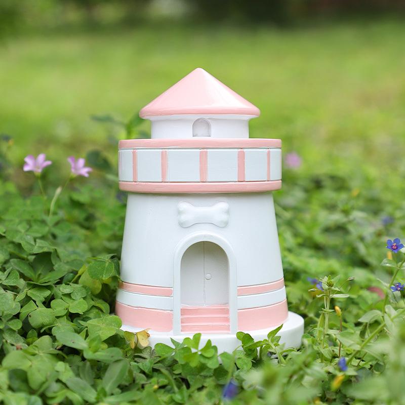 Chậu Cây Resin Hộp tro cốt thú cưng resin hình ngọn hải đăng, hộp tưởng niệm chó mèo, đồ tang lễ (RG-45)