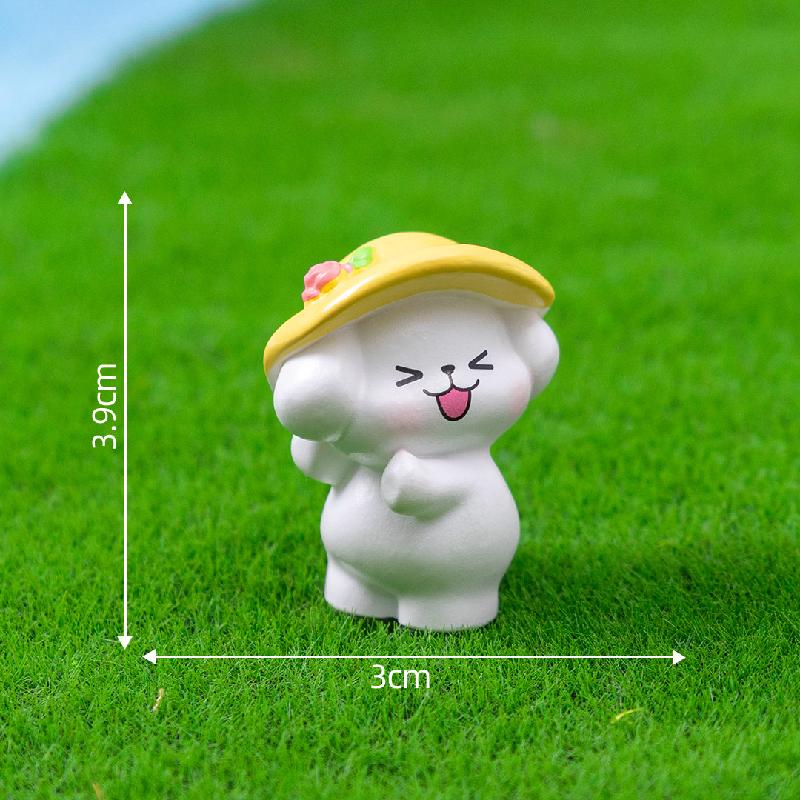 微景观创意可爱休闲小狗公仔DIY装饰品挂配件迷你车载桌面小摆件