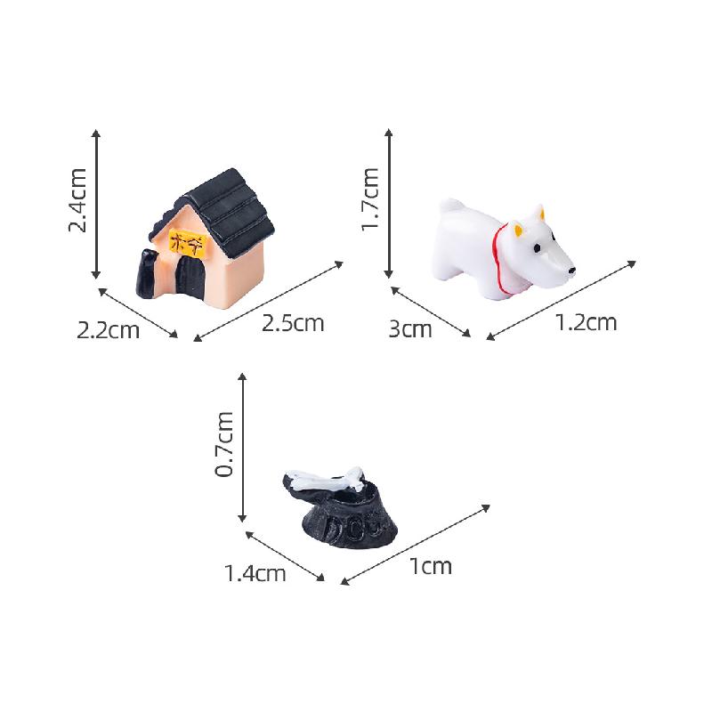 Tiểu cảnh bộ ba động vật, phụ kiện trang trí cây cảnh mini (ZC-551)