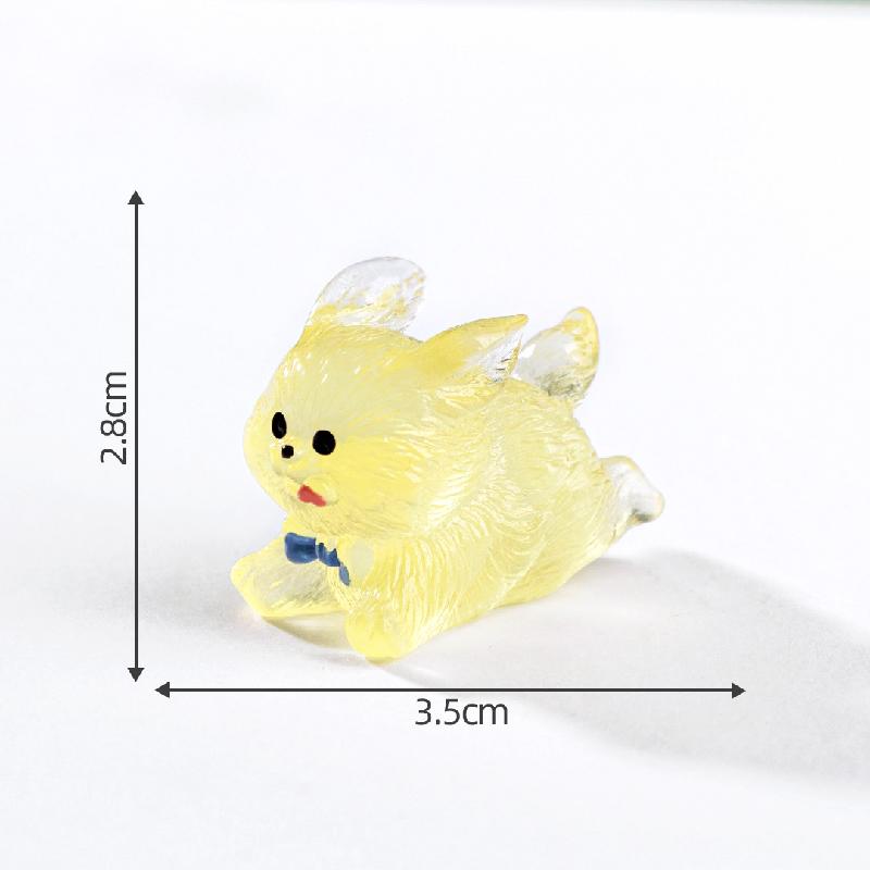 微景观创意夜光风雨小狗萌粒园艺造景 DIY装饰品挂配件迷你小摆件