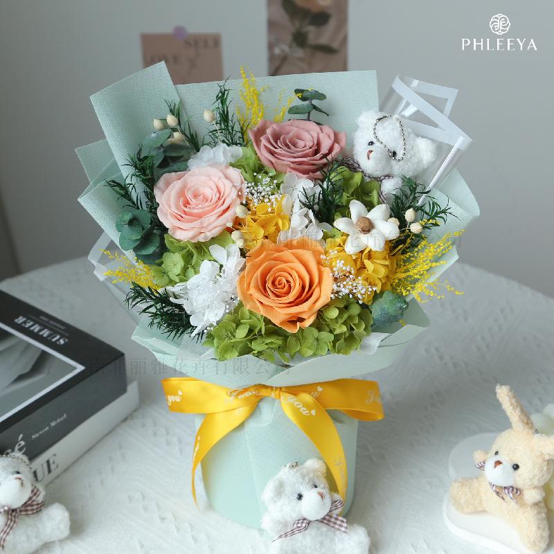 Bó hoa hồng vĩnh cửu quà tặng sinh nhật Valentine Ngày của Mẹ (HK-17)