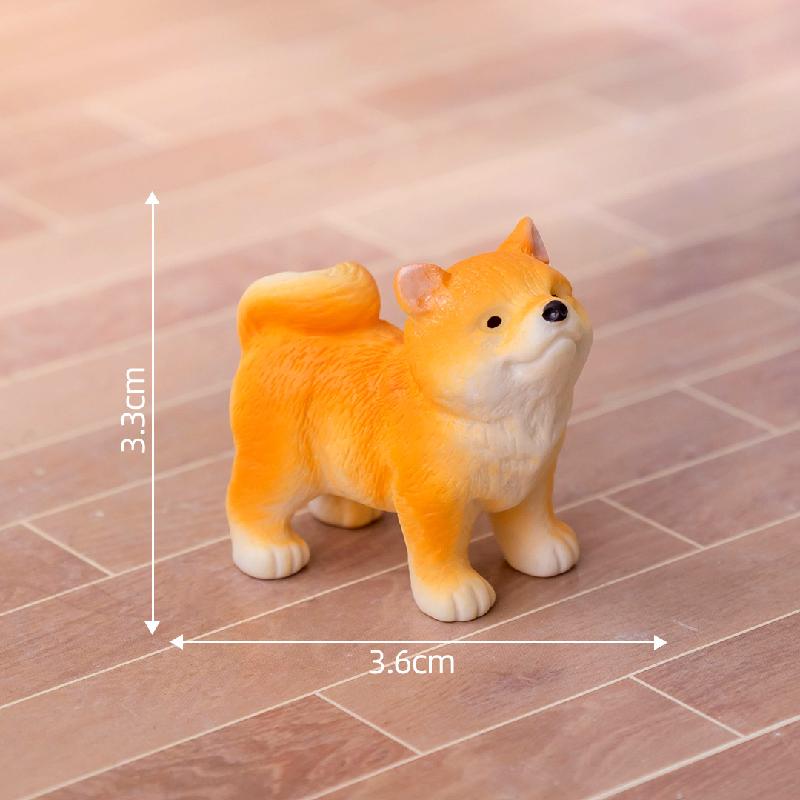 Chó Shiba Inu mini đáng yêu - phụ kiện trang trí DIY, mô hình chó con cho xe ô tô và trang trí bàn nhỏ (ZC-1382)