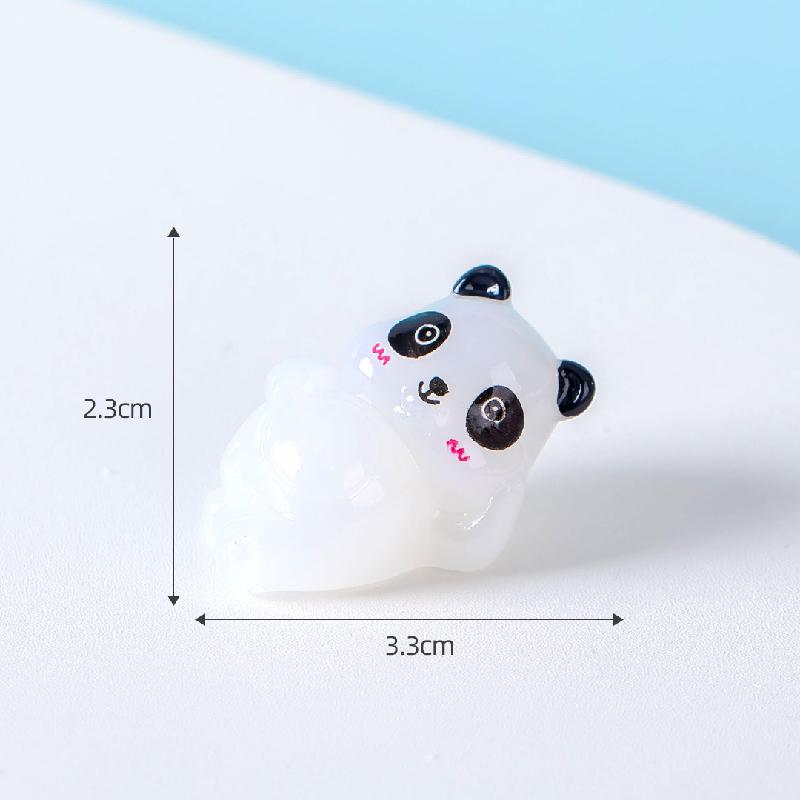 Gấu trúc phát sáng resin mini trang trí xe và bàn DIY (ZC-916)