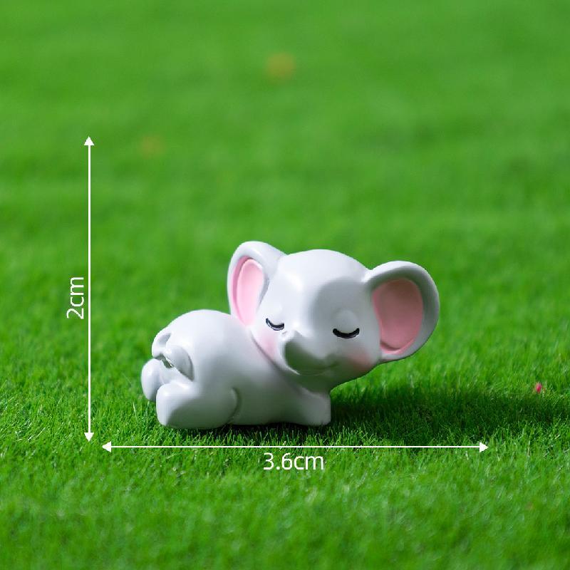 Tiểu cảnh voi đáng yêu, phụ kiện trang trí bàn làm việc (ZC-265)